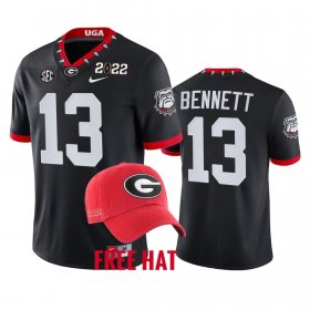 #13 Stetson Bennett College Football UGA Bulldogs 2021 Orange Bowl Champions CFP Men's Black Jersey 903048-503