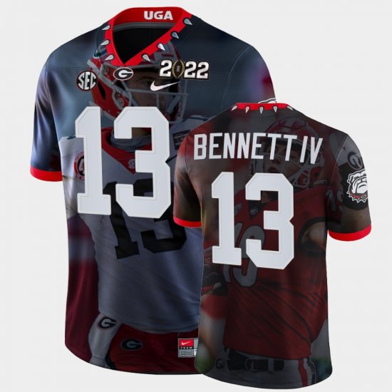 #13 Stetson Bennett College Football Georgia 2022 National Championship Decisive Highlights Men black Jersey 923930-235