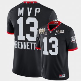 #13 Stetson Bennett College Football University of Georgia 3-Times CFP National Champions MVP Mens Black Jersey 349329-651