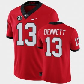 #13 Stetson Bennett College Football Georgia Bulldogs Block Number Font Chick-fil-A Men Red Jersey 421406-305