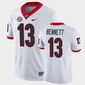 #13 Stetson Bennett Game Georgia Bulldogs Mens White Jersey 163331-292