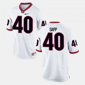 #40 Theron Sapp Alumni Football Game University of Georgia Mens White Jersey 901968-407