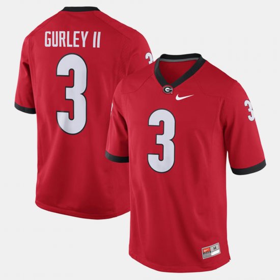 #3 Todd Gurley II Alumni Football Game Georgia Bulldogs Men\'s Red Jersey 522391-124