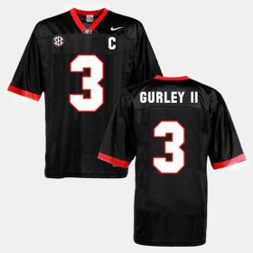 #3 Todd Gurley II College Football Georgia Bulldogs Men Black Jersey 604908-493