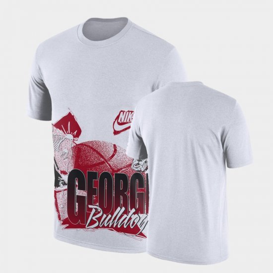 College Basketball Georgia Bulldogs 90s-style Men\'s White T-Shirt 836526-810