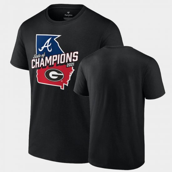 Georgia x Atlanta Braves 2021 State of Champions Men\'s Black T-Shirt 606973-229
