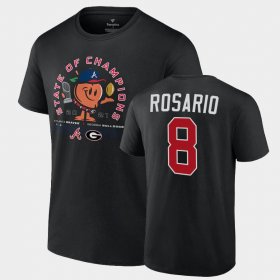 #8 Eddie Rosario University of Georgia x Atlanta Braves 2021 State of Champions Peach Mens Black T-Shirt 420781-739