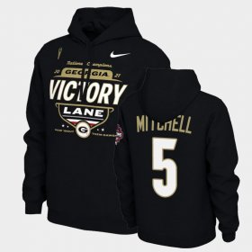 #5 Adonai Mitchell 2021 National Champions UGA Locker Room Men's Black Hoodie 494179-909