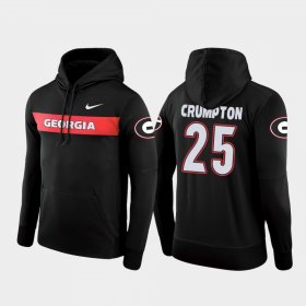 #25 Ahkil Crumpton Sideline Seismic Georgia Football Performance Mens Black Hoodie 129227-236