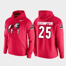 #25 Ahkil Crumpton Vault Logo Club UGA College Football Pullover Mens Red Hoodie 917583-206