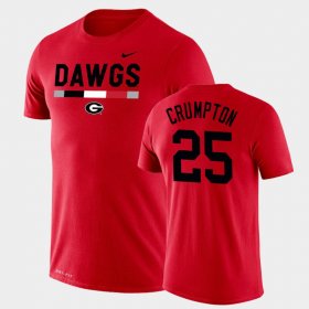#25 Ahkil Crumpton Team DNA University of Georgia Legend Performance Men's Red T-Shirt 840075-293