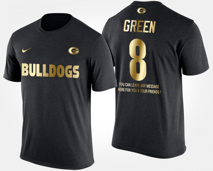 #8 A.J. Green Gold Limited University of Georgia Short Sleeve With Message Men Black T-Shirt 873382-517