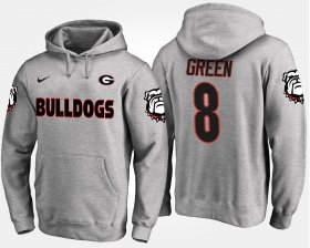 #8 A.J. Green Name and Number UGA Men Gray Hoodie 270890-765