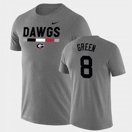 #8 A.J. Green Team DNA Georgia Bulldogs Legend Performance Mens Heathered Gray T-Shirt 274411-333