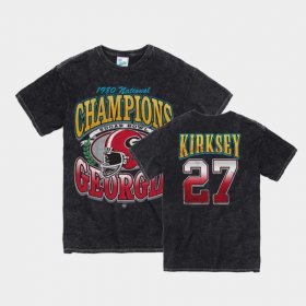 #27 Austin Kirksey Vintage Tubular Georgia 1980 National Championship Men Black T-Shirt 614169-487