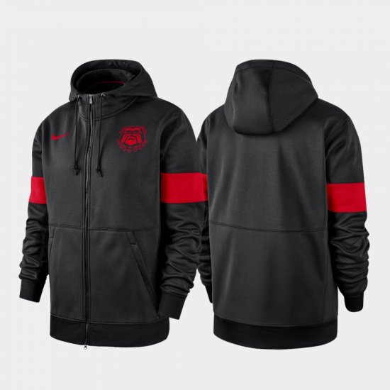 2019 Sideline Therma-FIT Georgia Bulldogs Performance Full-Zip Mens Black Hoodie 795756-922
