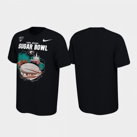2020 Sugar Bowl Bound Georgia Illustrations Men Black T-Shirt 802239-871