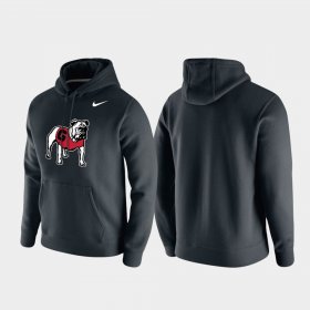 Vintage Logo UGA Bulldogs Club Fleece Men Black Hoodie 624174-127