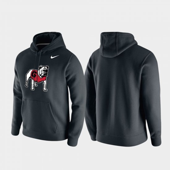 Vintage Logo UGA Bulldogs Club Fleece Men Black Hoodie 624174-127