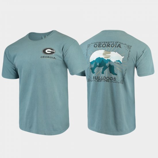 State Scenery University of Georgia Comfort Colors Mens Blue T-Shirt 361969-600