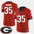 #35 Brian Herrien College Football UGA 2018 SEC Patch Men Red Jersey 590075-768