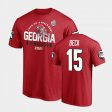 #15 Carson Beck 2021 Peach Bowl University of Georgia Men Red T-Shirt 799990-324