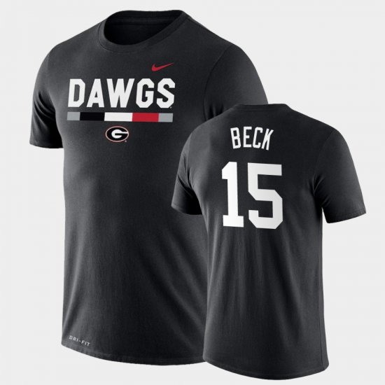 #15 Carson Beck Team DNA Georgia Bulldogs Legend Performance Mens Black T-Shirt 638575-397