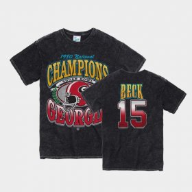 #15 Carson Beck Vintage Tubular Georgia 1980 National Championship Men's Black T-Shirt 690500-123