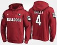 #4 Champ Bailey Name and Number Georgia Men's Red Hoodie 460085-207