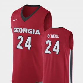 #24 Connor O'Neill Replica Georgia College Basketball Men's Red Jersey 354209-577