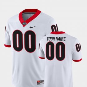 #00 Custom College Football University of Georgia 2018 Game Men's White Jersey 988327-700