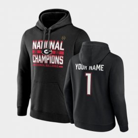 #00 Custom 2022 National Champions Georgia Bulldogs Endzone Mens Black Hoodie 297421-513