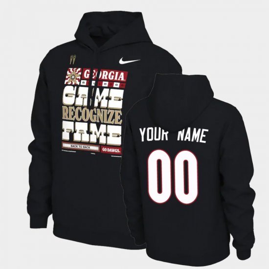 #00 Custom 2022 National Champions UGA Mens Black Hoodie 334755-517