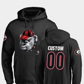 #00 Custom Midnight Mascot Georgia Football Men's Black Hoodie 243149-444