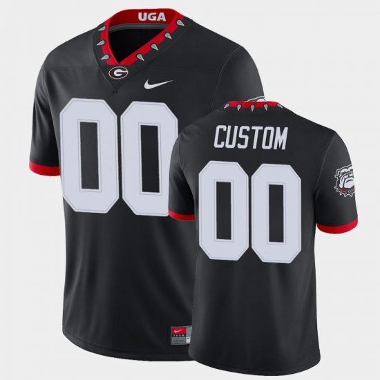 #00 Custom College Football Georgia Alternate Game Men Black Jersey 938271-146