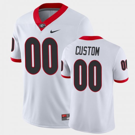 #00 Custom Game Georgia College Football Mens White Jersey 135951-350