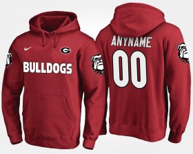 #00 Custom Name and Number UGA Men Red Hoodie 383577-371