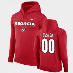#00 Custom Facility Performance University of Georgia Pullover Mens Red Hoodie 301220-969