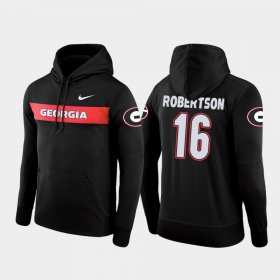#16 Demetris Robertson Sideline Seismic UGA Football Performance Men Black Hoodie 741806-856