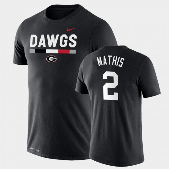 #2 D\'Wan Mathis Team DNA University of Georgia Legend Performance Men Black T-Shirt 367209-477