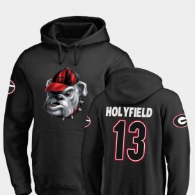 #13 Elijah Holyfield Midnight Mascot Georgia Bulldogs Football Mens Black Hoodie 875081-966
