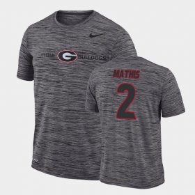 #2 D'Wan Mathis GFX Velocity Georgia Sideline Legend Performance Men's Gray T-Shirt 816598-283