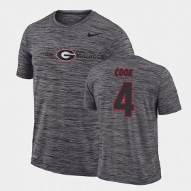 #4 James Cook GFX Velocity Georgia Sideline Legend Performance Men's Gray T-Shirt 961156-352