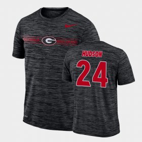 #24 Prather Hudson GFX Velocity Georgia Bulldogs Sideline Legend Performance Mens Black T-Shirt 540605-382
