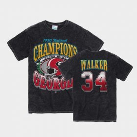 #34 Herchel Walker Vintage Tubular Georgia 1980 National Championship Men's Black T-Shirt 307368-405 #34 Herchel Walker Vintage Tubular Georgia 1980 National Championship Men's Black T-Shirt 307368-405
