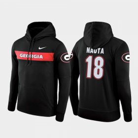 #18 Isaac Nauta Sideline Seismic University of Georgia Football Performance Men Black Hoodie 737109-692