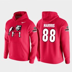#88 Jackson Harris Vault Logo Club UGA Bulldogs College Football Pullover Men's Red Hoodie 346986-150