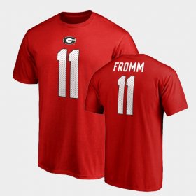 #11 Jake Fromm College Legends Georgia Bulldogs Name & Number Mens Red T-Shirt 807926-301