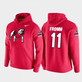 #11 Jake Fromm Vault Logo Club UGA College Football Pullover Men Red Hoodie 317663-200