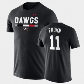 #11 Jake Fromm Team DNA Georgia Legend Performance Mens Black T-Shirt 689250-232